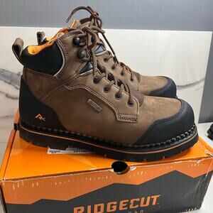 Ridgecut RCT002TS Toughwear Leather Steel Toe Waterproof Work Boots Size 10